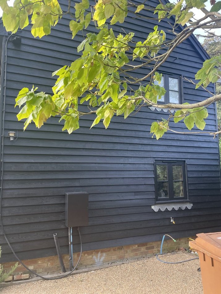 Weatherboard repair in progress