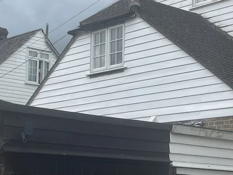 Freshly repainted weatherboard cottage in Cranbrook, Kent