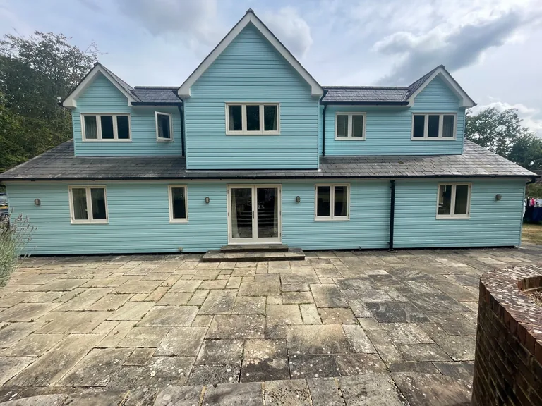 Completed weatherboard restoration to a large property in Biddenden, Kent